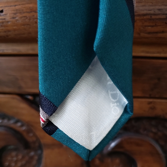 ⭐DIOR | Vintage Green Logo Striped Tie Spring Wedding Easter Graduation Party - Picture 7 of 16